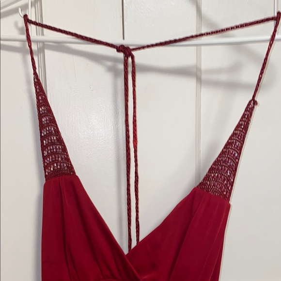 City Triangles Small Red Ruched Ruffled High Low Dress - Picture 5 of 9